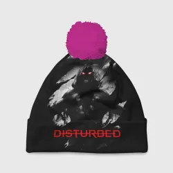 Шапка 3D c помпоном Disturbed the Guy лицо демона