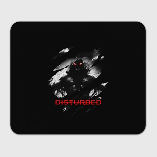 Прямоугольный коврик для мышки Disturbed the Guy лицо демона