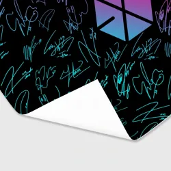 Бумага для упаковки 3D Exo band неоновые автографы - фото 2