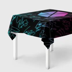 Скатерть 3D Exo band неоновые автографы