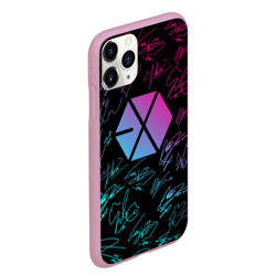 Чехол для iPhone 11 Pro Max матовый Exo band неоновые автографы - фото 2