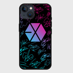 Чехол для iPhone 14 Exo band неоновые автографы