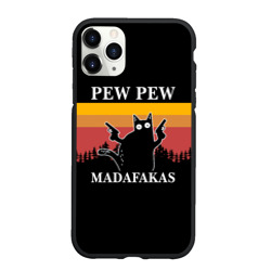 Чехол для iPhone 11 Pro Max матовый Madafakas - pew pew