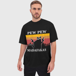 Мужская футболка oversize 3D Madafakas - pew pew - фото 2