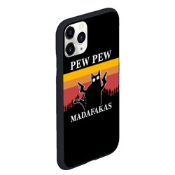 Чехол для iPhone 11 Pro Max матовый Madafakas - pew pew - фото 2