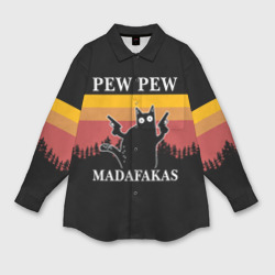 Мужская рубашка oversize 3D Madafakas - pew pew