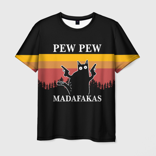 Мужская футболка 3D Madafakas - pew pew, цвет 3D печать