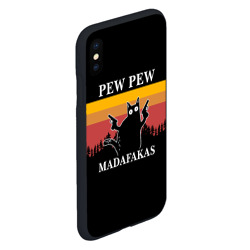 Чехол для iPhone XS Max матовый Madafakas - pew pew - фото 2