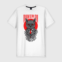 Мужская футболка хлопок Slim Деловой кот 