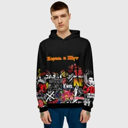 Мужская толстовка 3D Король и Шут логотипы рок групп - фото 2