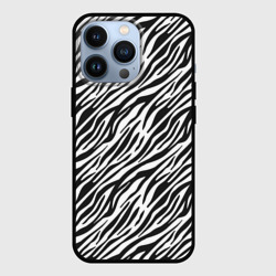 Чехол для iPhone 13 Pro Чёрно-Белые полоски Зебры