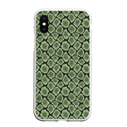 Чехол для iPhone XS Max матовый Змеиная Шкура Snake