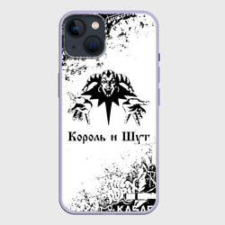 Чехол для iPhone 14 Король и Шут чёрно белый