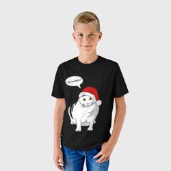 Детская футболка 3D Кот Бендер где подарки - фото 2
