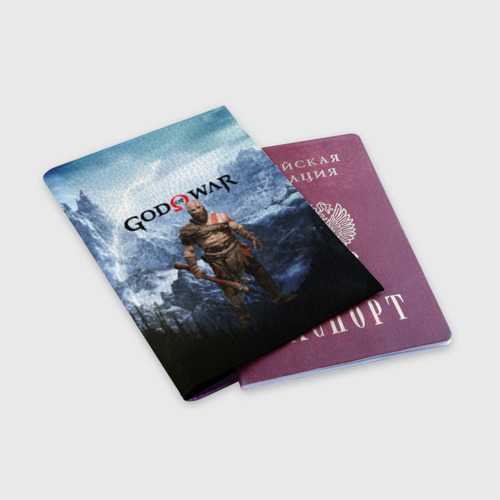 Обложка для паспорта матовая кожа Великий God of War, цвет фиолетовый - фото 3