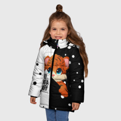 Зимняя куртка для девочек 3D Тигрёнок ну типа Мяу - фото 2