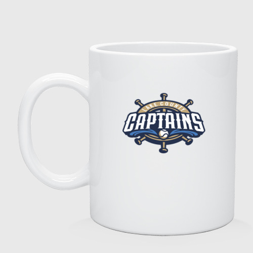 Кружка керамическая Lake County Captains - baseball team, цвет белый