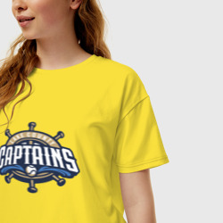 Женская футболка хлопок Oversize Lake County Captains - baseball team - фото 2