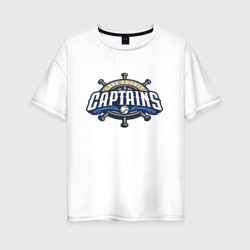 Женская футболка хлопок Oversize Lake County Captains - baseball team