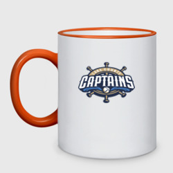 Кружка двухцветная Lake County Captains - baseball team