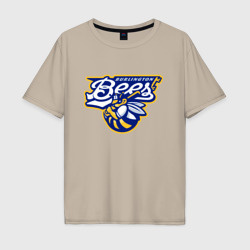 Мужская футболка хлопок Oversize Burlington bees - baseball team