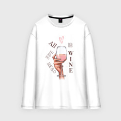 Женский лонгслив oversize хлопок Rose wine