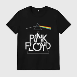 Мужская футболка хлопок Pink Floyd logo Пинк флойд