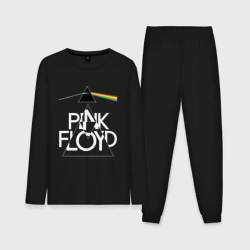 Мужская пижама с лонгсливом хлопок Pink Floyd logo Пинк флойд