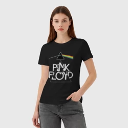 Женская футболка хлопок Pink Floyd logo Пинк флойд - фото 2