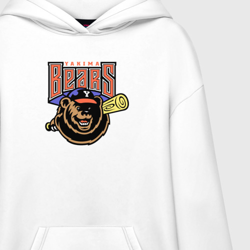 Худи SuperOversize хлопок Yakima Bears - baseball team, цвет белый - фото 3