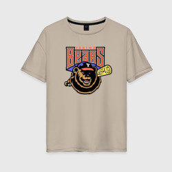 Женская футболка хлопок Oversize Yakima Bears - baseball team