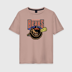 Женская футболка хлопок Oversize Yakima Bears - baseball team