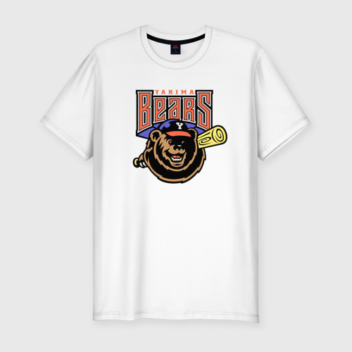 Мужская футболка хлопок Slim Yakima Bears - baseball team, цвет белый