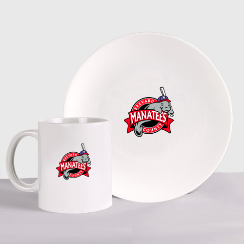 Набор: тарелка + кружка Brevard County Manatees - baseball team