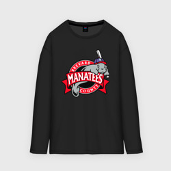 Мужской лонгслив oversize хлопок Brevard County Manatees - baseball team