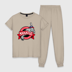 Женская пижама хлопок Brevard County Manatees - baseball team