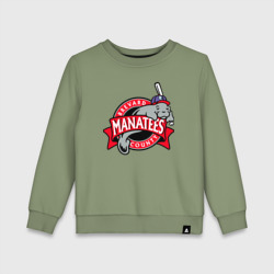 Brevard County Manatees - baseball team – Детский свитшот хлопок с принтом купить со скидкой в -13%