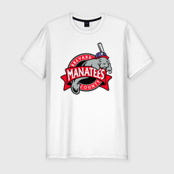 Мужская футболка хлопок Slim Brevard County Manatees - baseball team