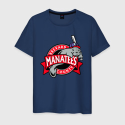 Мужская футболка хлопок Brevard County Manatees - baseball team