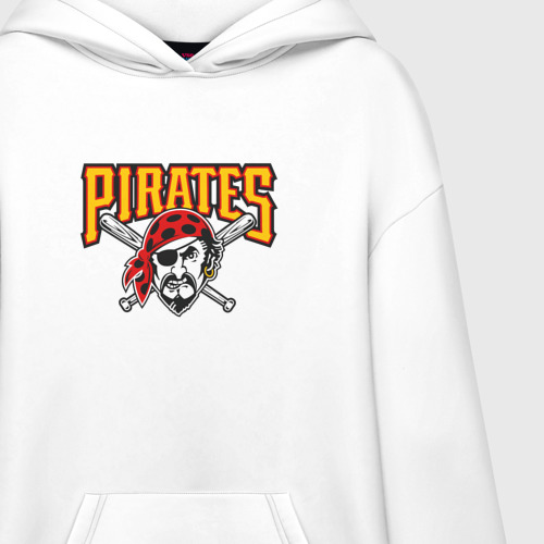 Худи SuperOversize хлопок Pittsburgh Pirates - baseball team, цвет белый - фото 3