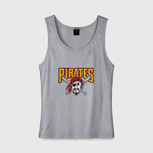 Женская майка хлопок Pittsburgh Pirates - baseball team, цвет меланж