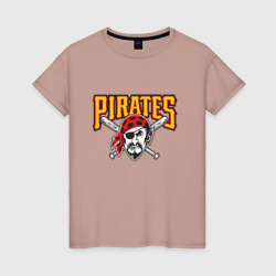 Женская футболка хлопок Pittsburgh Pirates - baseball team