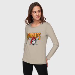 Женский лонгслив хлопок Pittsburgh Pirates - baseball team - фото 2