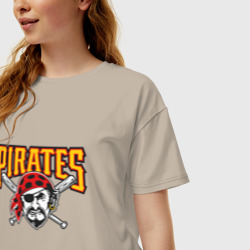 Женская футболка хлопок Oversize Pittsburgh Pirates - baseball team - фото 2