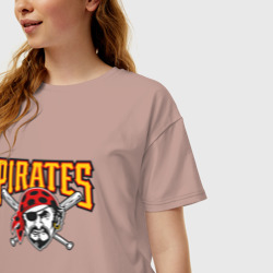Женская футболка хлопок Oversize Pittsburgh Pirates - baseball team - фото 2