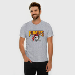 Мужская футболка хлопок Slim Pittsburgh Pirates - baseball team - фото 2