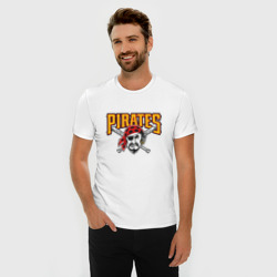 Мужская футболка хлопок Slim Pittsburgh Pirates - baseball team - фото 2