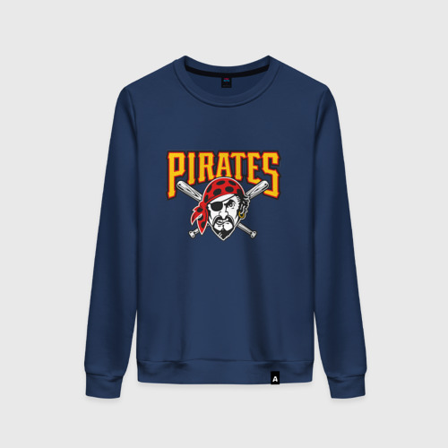 Женский свитшот хлопок Pittsburgh Pirates - baseball team, цвет темно-синий