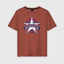 Texas Rangers - baseball team – Женская футболка хлопок Oversize с принтом купить со скидкой в -16%
