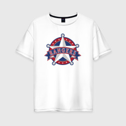 Женская футболка хлопок Oversize Texas Rangers - baseball team